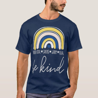 T-shirt Teacher Kindness Be Genind Rainbow Matching Unity