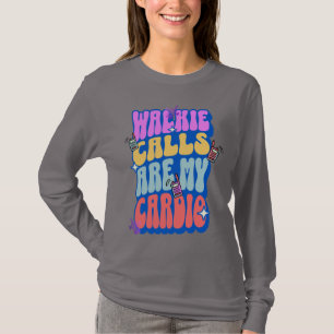 T-shirt Teacher Retro Walkie Appels Sont Mon Cardio Funny
