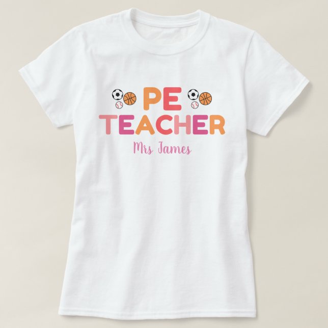 T-shirt Teacher Tshirt, éducation physique (Design devant)