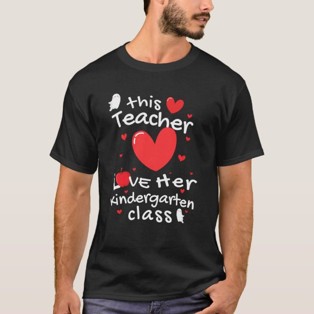 T-shirt Teacher Valentines Day Cette Enseignante Aime Son  (Devant)