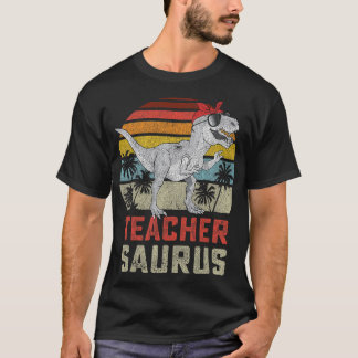 T-shirt Teachersaurus T Rex Dinosaur Teacher Saurus Family