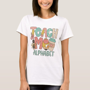 T-shirt Teaching helped me｜alphabet set dtf｜thanks for tea