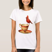 Teacup Et Cardinal Rouge