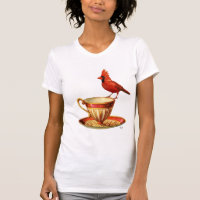 Teacup Et Cardinal Rouge