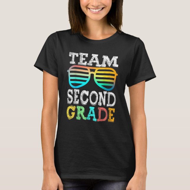 T-shirt Team 2nd Grade Squad Second Teacher Student Back T (Devant)