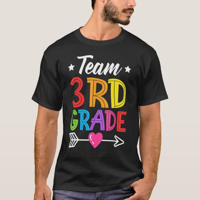 T-shirt Team 3rd Grade Teacher Student Kid Back To School  (Devant)