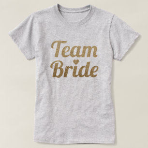 T-shirt Team Bride Gold Parties scintillant Look