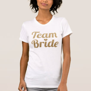 T-shirt Team Bride Gold Parties scintillant Look