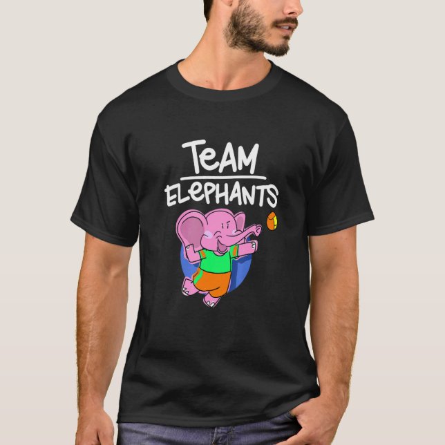 T-shirt Team Elephant Animal Sports Cute Sporty Animal Ele (Devant)