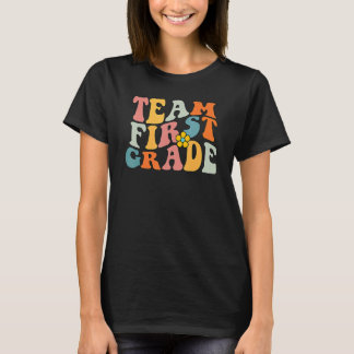 T-shirt Team First Grade Groovy Wavy , 1st Grade Back To S