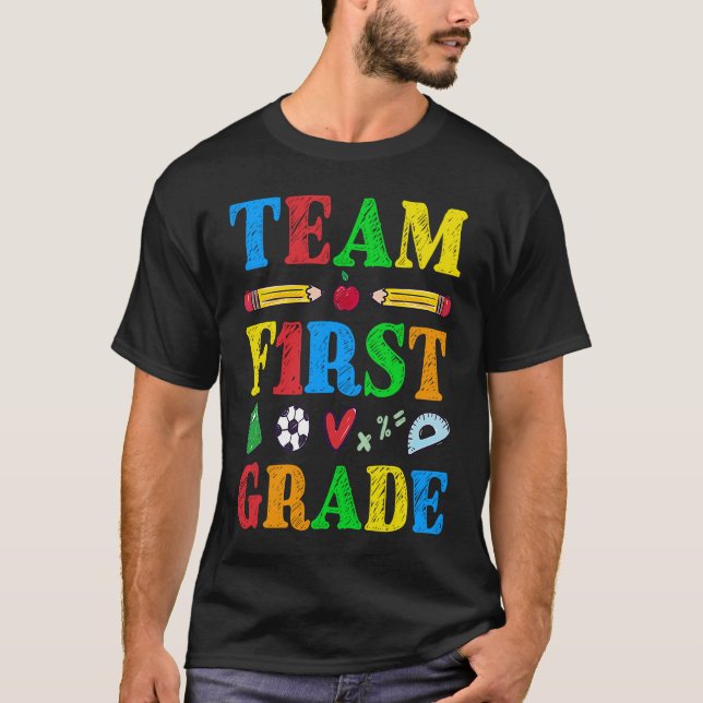 T-shirt Team First Grade  Kids 1st Grade Class Back to Sch (Devant)
