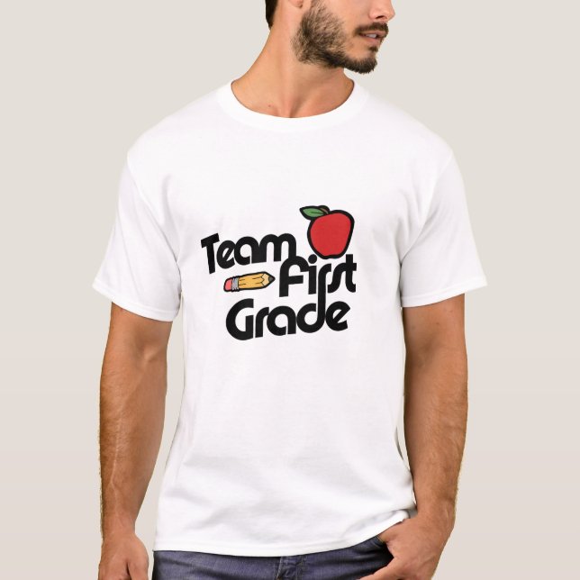 T-shirt Team First Grade retour aux enseignants de l'école (Devant)
