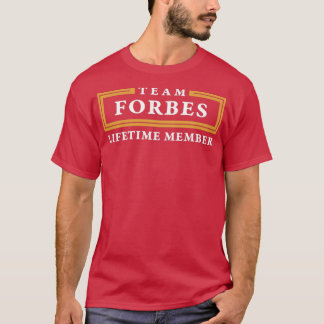 T-shirt Team Forbes Nom du membre à vie