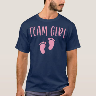 T-shirt Team Girl Genre Reveillez Baby shower rose ou bleu