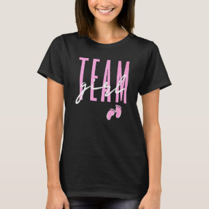 T-shirt Team Girl Sexe Révéler Baby shower Rose Ou Bleu