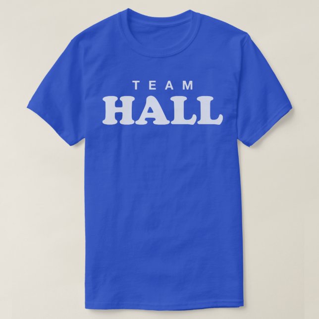 T-shirt Team Hall Nom de famille personnalisé Mariée Gamme (Design devant)
