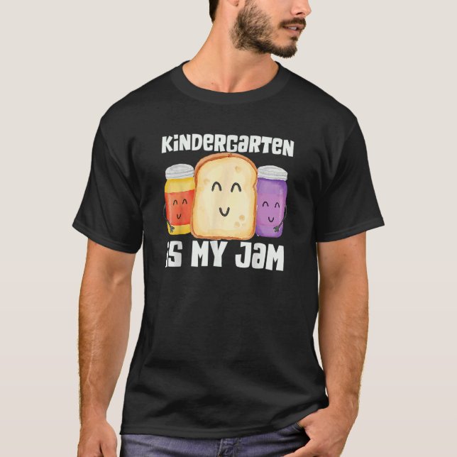 T-shirt Team Kindergarten Is My Jam Teacher Student Cute (Devant)