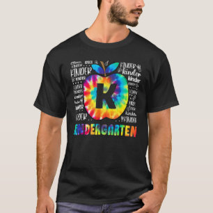 T-shirt Team Kindergarten Typography Tie Dye Back To Schoo