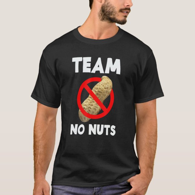 T-shirt Team No Nuts Gender Reveal Announcement (Devant)