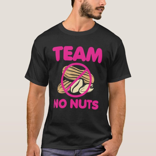 T-shirt Team No Nuts  Team Boy   Gender Reveal (Devant)