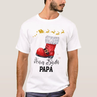 T-shirt Team Santa – Bota de Santa Claus para Papá, Diseño