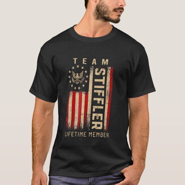 T-shirt Team STIFFLER Lifetime Member American Flag (Devant)