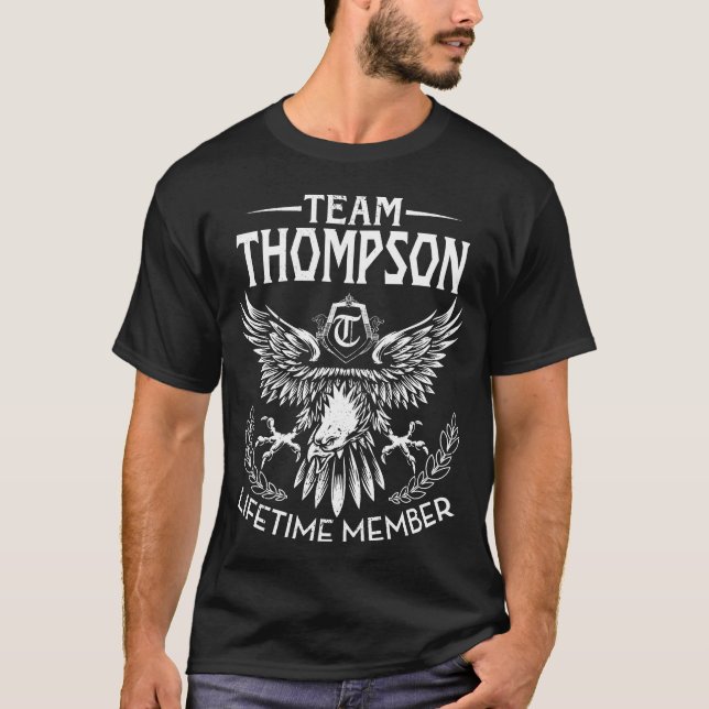 T-shirt Team THOMPSON Nom du membre à vie (Devant)