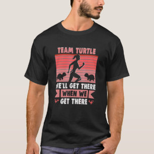 T-shirt Team Turtle Nous arriverons à Running Marathon Run