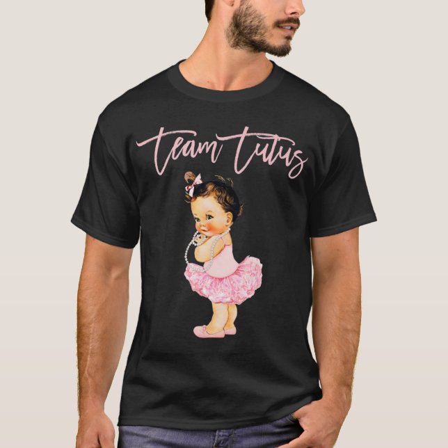 T-shirt Team Tutu Girl Genre Reveillez Baby shower Touchdo (Devant)