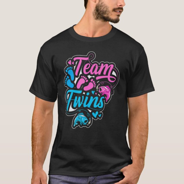 T-shirt Team Twins for a Fishing   (Devant)