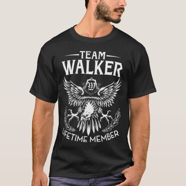 T-shirt Team WALKER Nom du membre à vie (Devant)