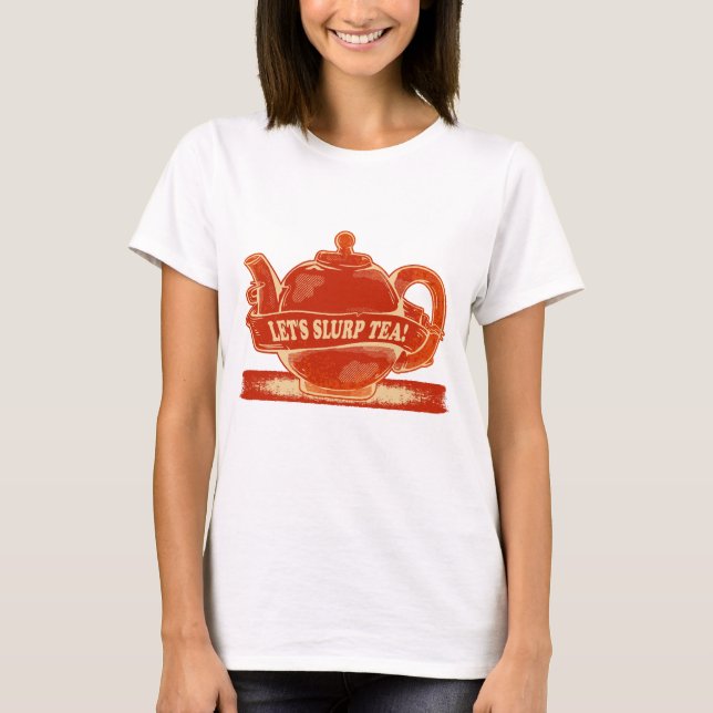 T-shirt Teapot Drôle Thé à Boire (Devant)