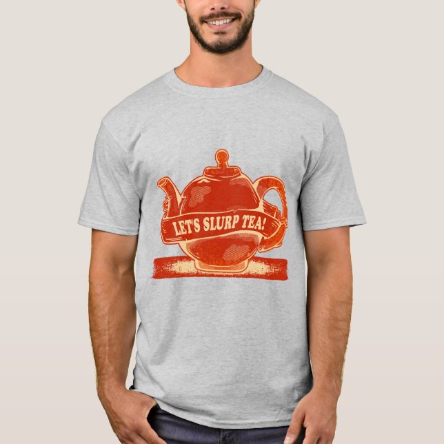 T-shirt Teapot Drôle Thé à Boire (Devant)