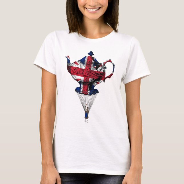 T-shirt Teapot volant Union Jack (Devant)