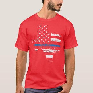 T-shirt Teas Back the Blue Support Mince Ligne bleue II