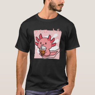 T-shirt Teaxolotl Kawaii Axolotl Tea Bubble Funny Snaxolot