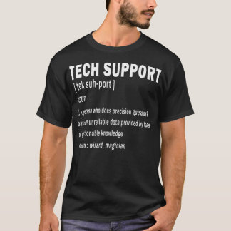 T-shirt Tech Support Définition Funny Met Geek Ordinateur