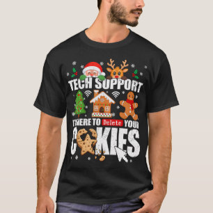 T-shirt Tech Support Supprimer Vos Cookies Hommes Noël Aff