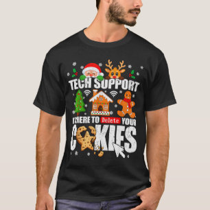 T-shirt Tech Support Supprimez Vos Cookies Hommes Noël Aff