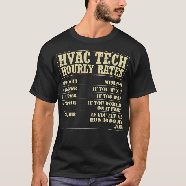 T-shirt Technician hourly rate hvac (Devant)
