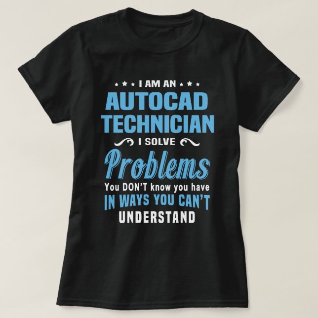 T-shirt Technicien Autocad (Design devant)