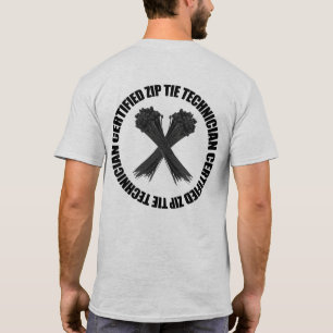T-shirt Technicien certifié de cravate de fermeture écla