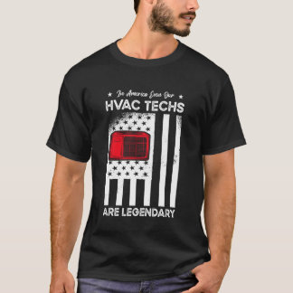 T-shirt Technicien CVC Américain Drapeau USA Amusant Mécan