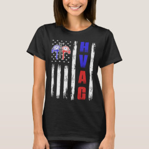 T-shirt Technicien de drapeau HVAC Tech US