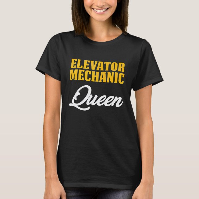 T-shirt Technicien de maintenance de mécanicien d'ascenseu (Devant)