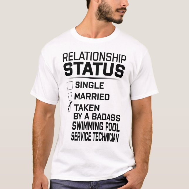 T-shirt Technicien de service de piscine de Badass (Devant)