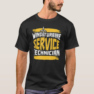 T-shirt Technicien de service de turbines d'énergie éolien