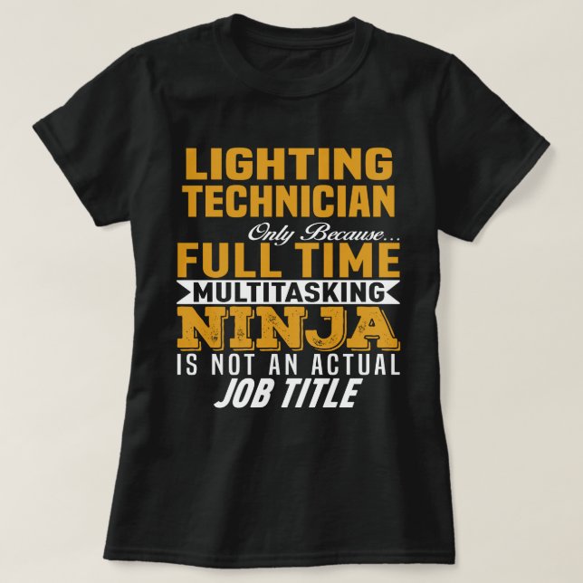 T-shirt Technicien d'éclairage (Design devant)