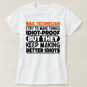 T-shirt Technicien En Clou J'Essaie De Faire Des Choses Dr