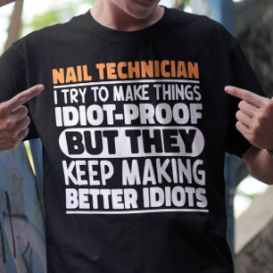 T-shirt Technicien En Clou J'Essaie De Faire Des Choses Dr